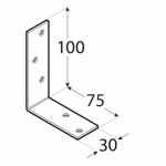 Крепёжный уголок KB1 100x75x30x3,0 мм DOMAX - Image 2