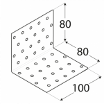 Крепёжный уголок KM10 80x80x100x2,0 мм DOMAX - Image 2
