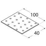 Перфорированная монтажная пластина PP2 100x40x2,0 мм DOMAX - Image 2