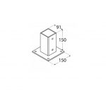 Bolt-down post support PSP90 91x150x150x1,8 mm DOMAX - Image 2