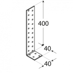 Крепёжный уголок KK3 400x40x40x2,0 мм DOMAX - Image 2