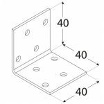 Крепёжный уголок KM1 40x40x40x2,0 мм DOMAX - Image 2