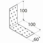 Крепёжный уголок KM11 100x100x60x2,0 мм DOMAX - Image 2