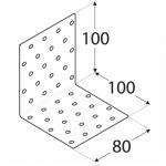 Крепёжный уголок KM12 100x100x80x2,0 мм DOMAX - Image 2