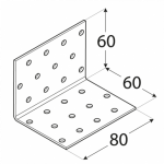 Крепёжный уголок KM5 60x60x80x2,0 мм DOMAX - Image 2