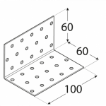 Fixing angle bracket KM6 60x60x100x2,0 mm DOMAX - Image 2