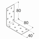 Крепёжный уголок KM7 80x80x40x2,0 мм DOMAX - Image 2