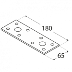 Соединительная пластина LP5 180x65x2,5 мм DOMAX - Image 2