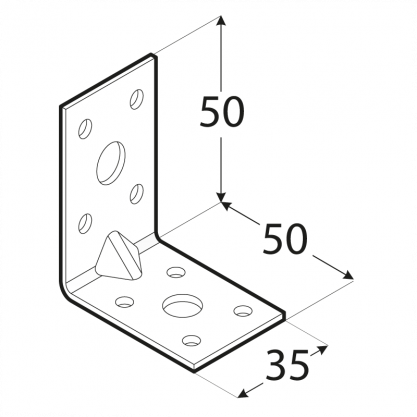 Naelutusnurk 50x50x35x2,0 mm (2)