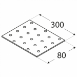 Перфорированная монтажная пластина PP11 300x80x2,0 мм DOMAX - Image 2