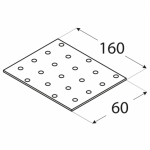 Перфорированная монтажная пластина PP6 160x60x2,0 мм DOMAX - Image 2