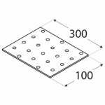 Перфорированная монтажная пластина PP15 300x100x2,0 мм DOMAX - Image 2
