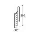 Rafter connector LK8 32×290×2.0 mm Right DOMAX - Image 2