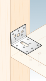 Adjustable fixing angle bracket KR2 40x60x60x2,5 mm DOMAX - Image 3