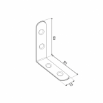 Мебельный уголок FKW50 50x50x13x2,0 мм (4 шт./упак) DOMAX - Image 2