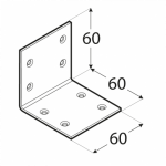 Furniture angle bracket KSO3 60x60x60x2,0 mm DOMAX - Image 2
