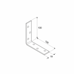 KW 100 Narrow angle bracket 100x100x19x2,0 mm - Image 2