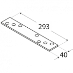 Reinforced Connecting Plate LG3 293x40x5,0 mm DOMAX - Image 2