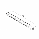 Naelutusplaat LW300 296x22x2,0 mm DOMAX - Pilt 2