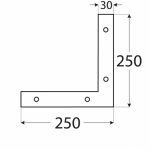 Оконный уголок NA3 250x250x30x3,0 мм DOMAX - Image 2