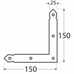 Оконный уголок NAO1 150x150x25x2,5 мм DOMAX - Image 2