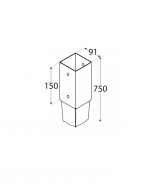Drive-in post support PSG90/750 91x750x2 mm DOMAX - Image 2