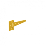 T-Hinge ZT150 150x35x80x2.0 mm, Zn Yellow