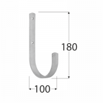 Крючок одиночный 180x100 мм HMU 180 - Image 2
