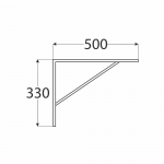 Reinforced Steel Shelf Bracket WSWP500G 500x330x4,0 mm Zn DOMAX - Image 2