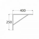 Reinforced Steel Shelf Bracket WSWP400G 400x250x4,0 mm Zn DOMAX - Image 2