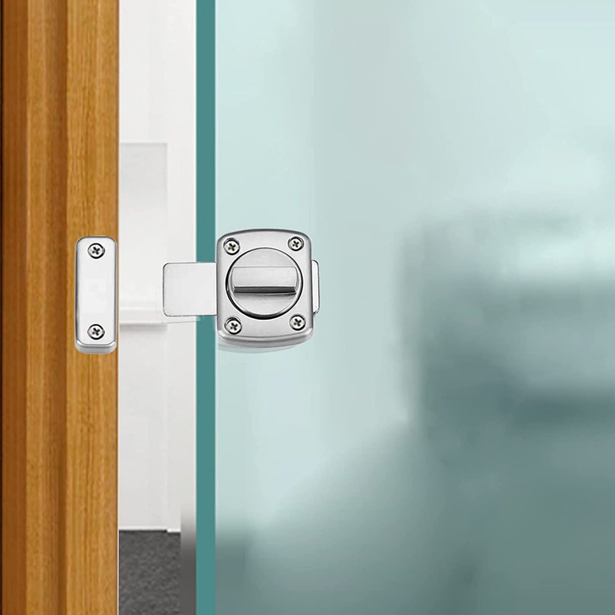 Door latch WRO 50x40mm, chrome - Image 6