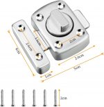 Door latch WRO 50x40mm, chrome - Image 2
