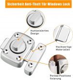 Door latch WRO 50x40mm, chrome - Image 3