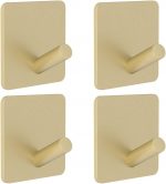 Self-adhesive hooks 4 pcs. aluminum (gold)