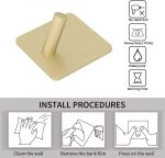 Self-adhesive hooks 4 pcs. aluminum (gold) - Image 6