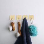 Self-adhesive hooks 4 pcs. aluminum (gold) - Image 3