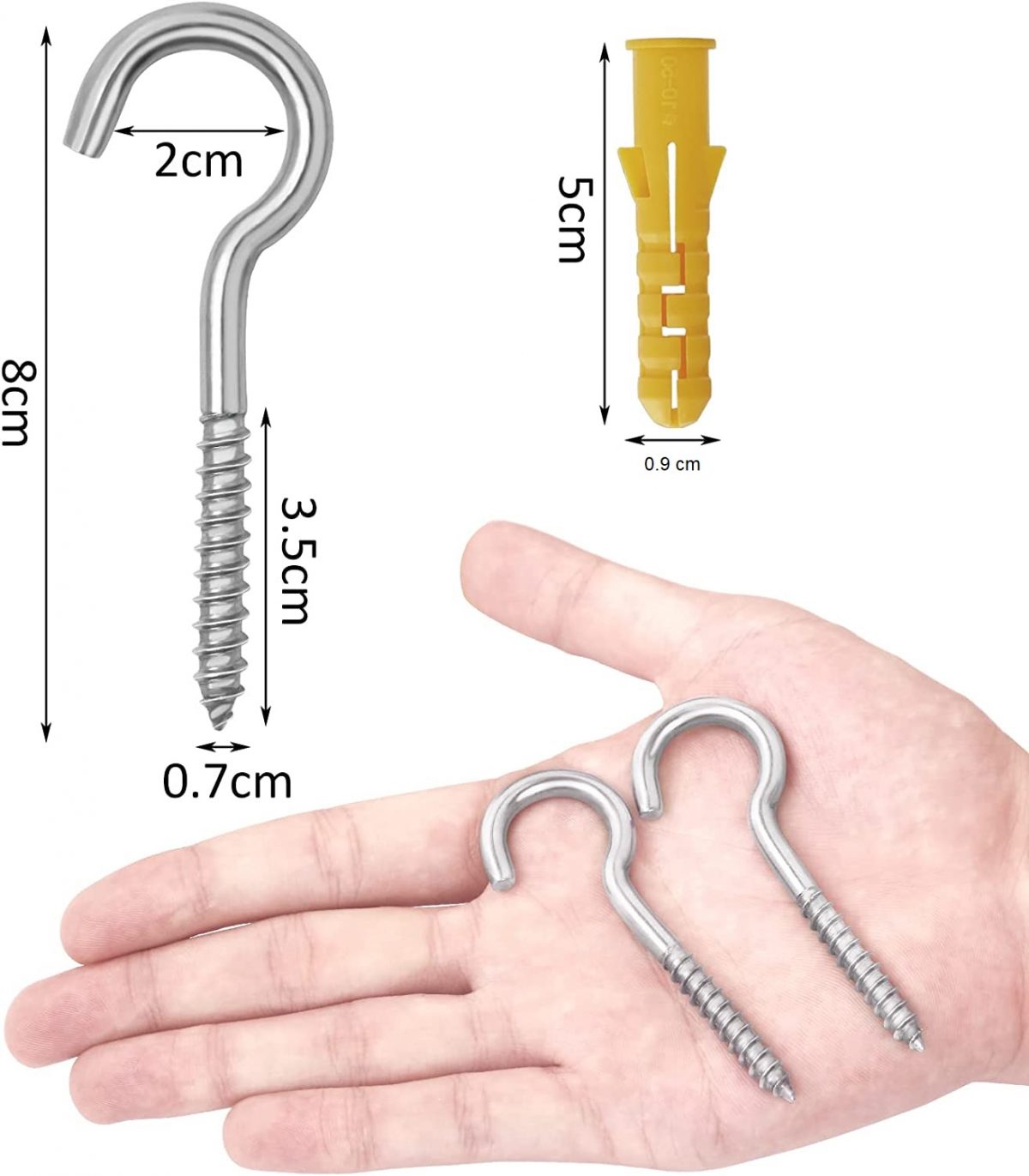 Set of hooks and dowels 15pcs. M6 - Image 2