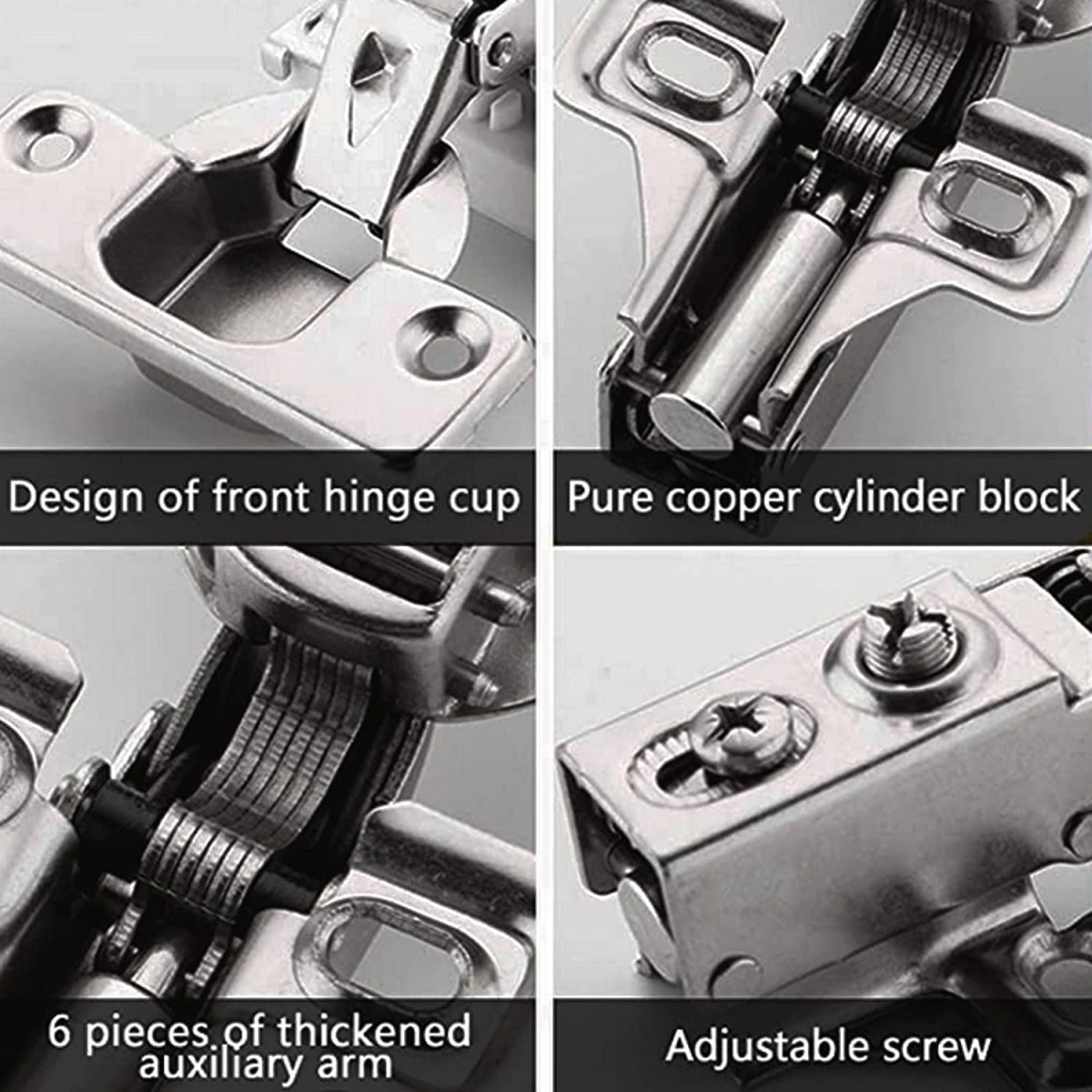 Furniture hinge with closer 4pcs - Image 5