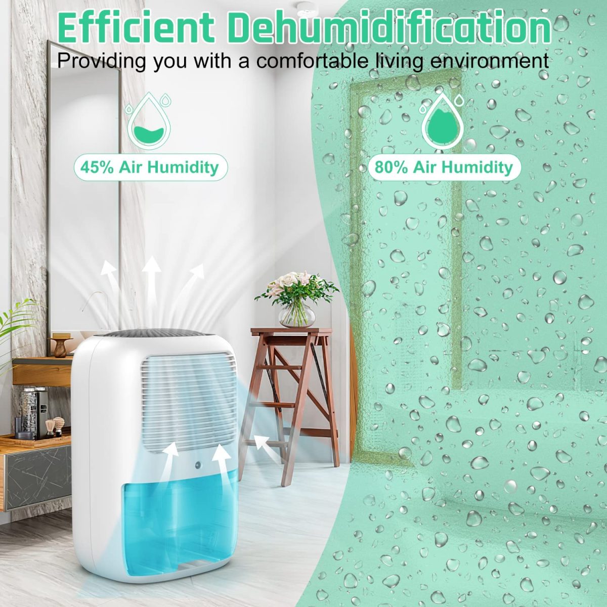 Air dryer portable HAMIIS, white, 350 ml - Image 6