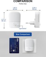 LED night light with sensor 0.6 W, Fulighture (2pcs) - Image 2