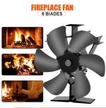 Stove Fan, 6 Blades Fireplace Fan - Image 8