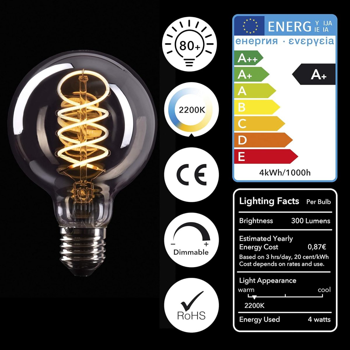 Lambipirn LED E27, 3 tk., 5W, 230V - Pilt 6