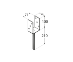 Post support PSL70U 71x100x40x4,0 mm DOMAX - Image 2