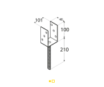 Post support PSL100U 101x100x40x4,0 mm DOMAX - Image 2