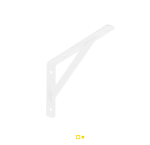 Reinforced Steel Shelf Bracket WSWP200/20 200x125x20x3,0 mm White DOMAX
