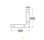 Aknanurk NA4 300x300x40x4,0 mm DOMAX - Pilt 2