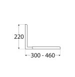 Microwave Wall Bracket WSR300 220x300–460x4.5 mm White DOMAX - Image 2