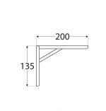 Folding Bracket WSC200 200x135x30 mm Chrome DOMAX - Image 2
