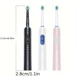 Electric Toothbrush, White, 4 Heads - Image 2