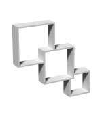 Wall Shelf Set FIS1 White 320/280/200 mm DOMAX